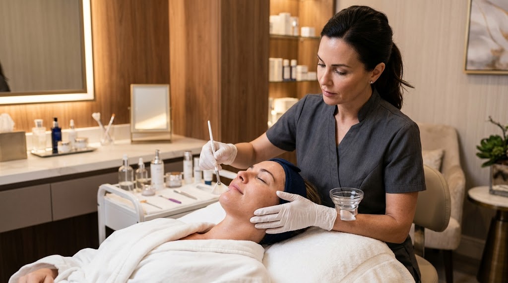 Smooth, renewed skin representing chemical peel treatment at Just Face It MedSpa in St. Clair, MO