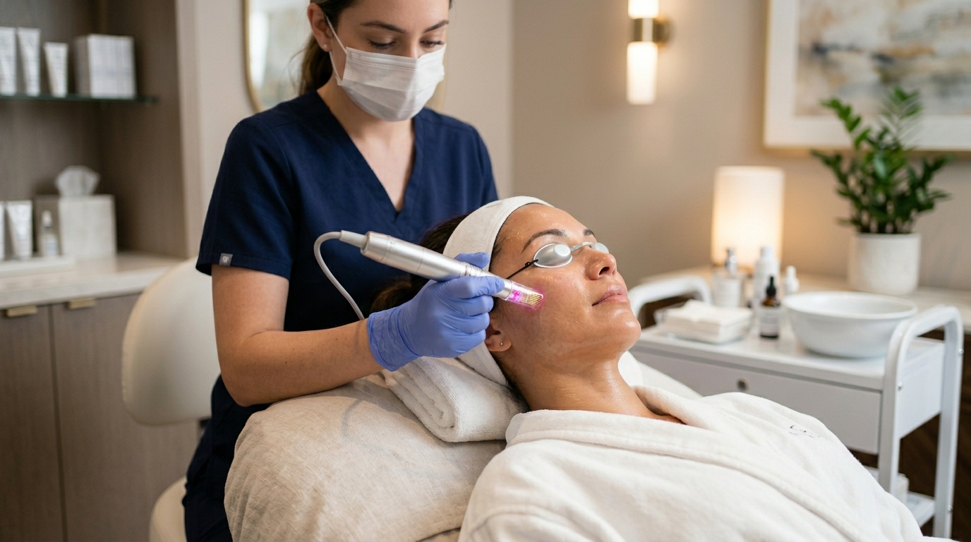 Smooth, renewed skin representing RF microneedling at Just Face It MedSpa in St. Clair, MO